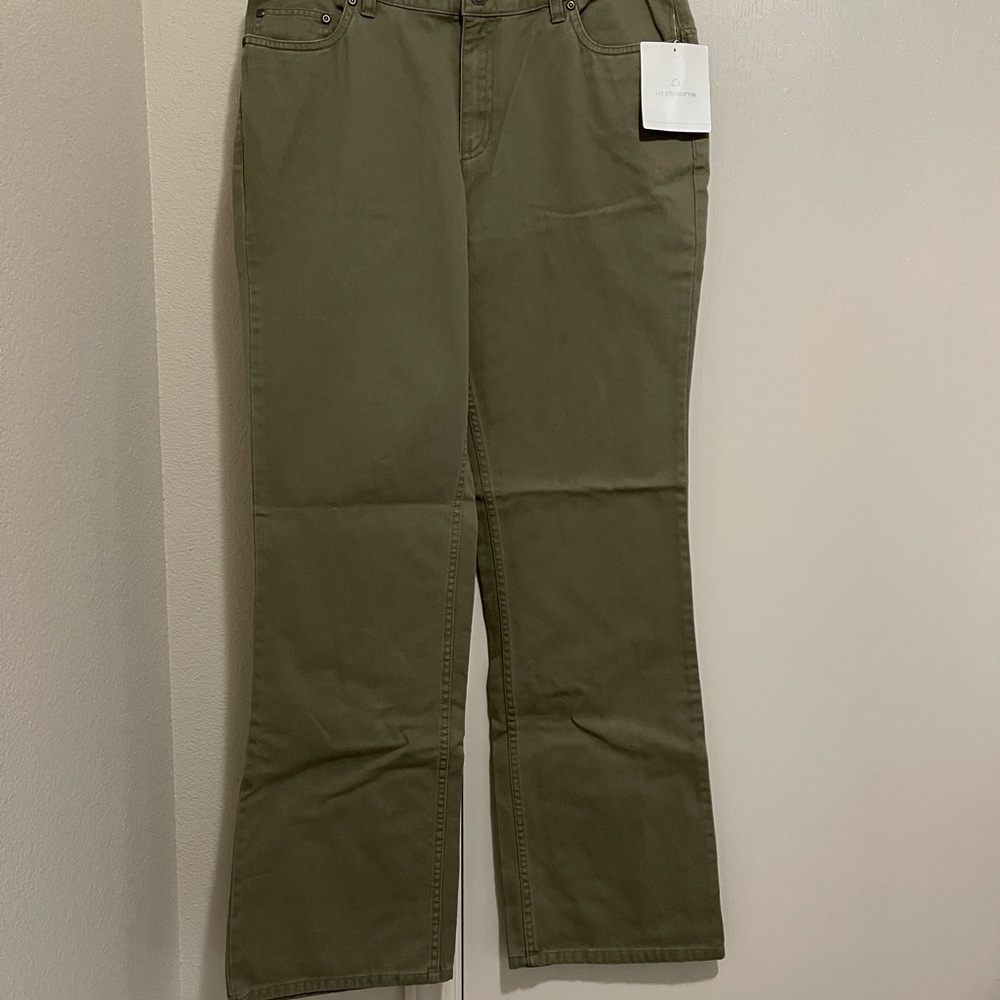 Liz Claiborne Sage Green Denim Pants NWT size 10